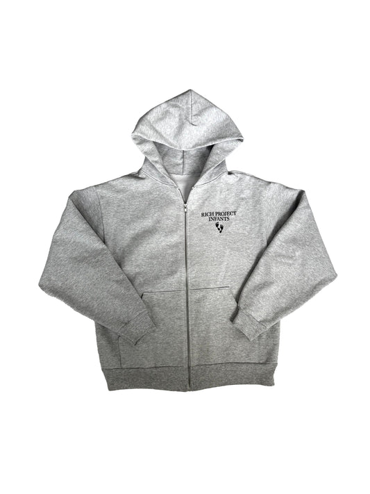 RPI Grey Performance ZIP Hoodie