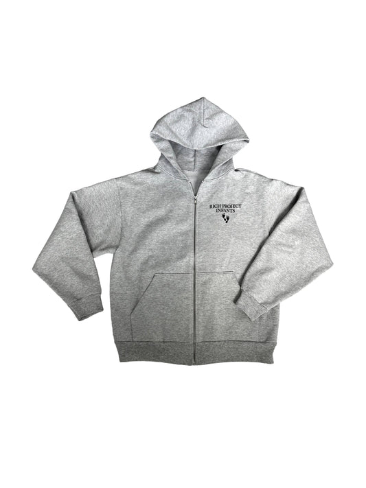 RPI Grey Performance ZIP Hoodie